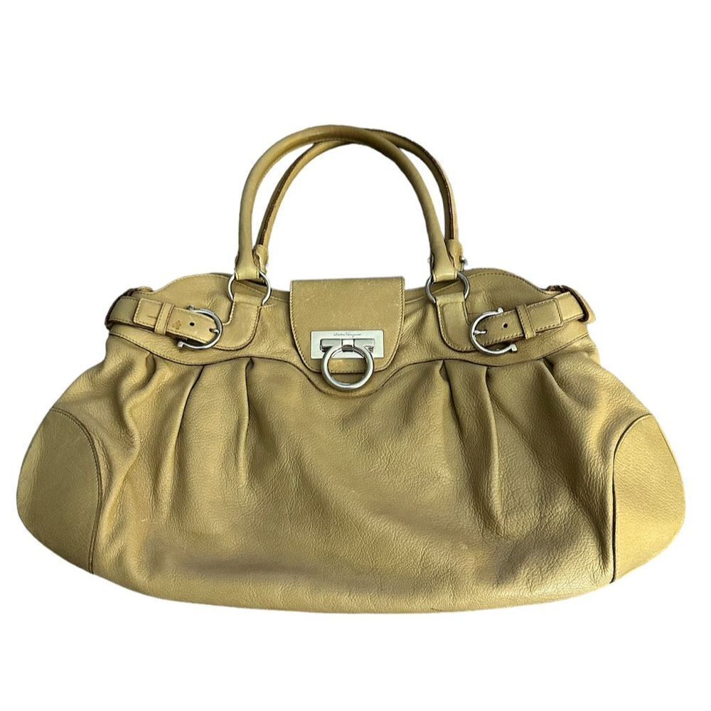 Salvatore Ferragamo Women's Gold Shoulder Marissa Bag - Preloved